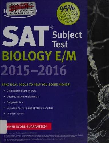 Kaplan SAT Subject Test Biology E/M 2015-2016