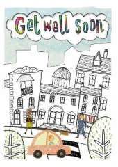 Street - Get Well Colouring Card-Book: 6 Card-Book Pack