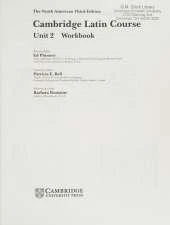 Cambridge Latin Course Unit 2 Workbook North American edition
