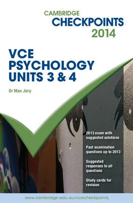 Cambridge Checkpoints VCE Psychology Units 3 and 4 2014 and Quiz Me More Book & Online Resource