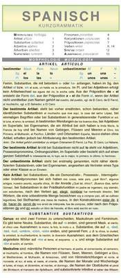 Spanisch: Kurzgrammatik
