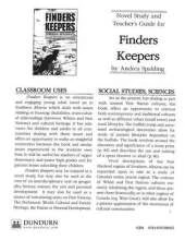 Finders Keepers Teachers' Guide: Dundurn Teachers' Guide