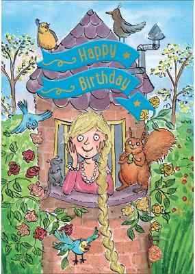 Rapunzel - Happy Birthday Card-Book: 6 Card-Book Pack