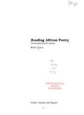Reading African Poetry