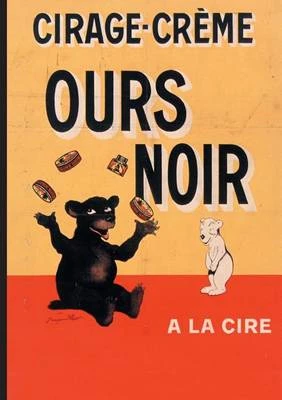Carnet Blanc, Affiche Cirage-Creme Ours Noir