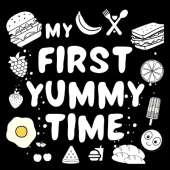 My First Yummy Time Baby Book: For excellent baby toys of Baby shower gifts High contrast baby toys for newborn Amazing childrens books ages 0-3 for baby toys 0-6 months