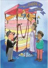 The Princess and the Pea - Happy Birthday Card-Book: 6 Card-Book Pack