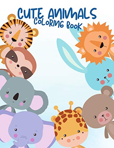 Cute Animals Coloring Book: Animals Coloring Books for Kids ages 4-8, Cute Patterns with Playful Animals, Big Fun For Kids, Cute Animal Coloring Book for Girls and Boys, ( Special Gift To Offer )