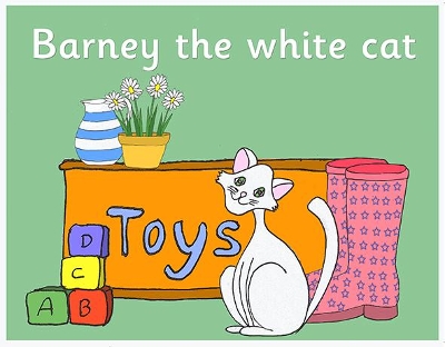 Barney the white cat
