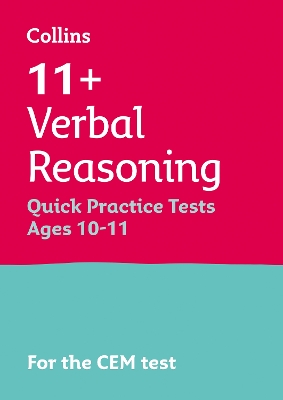 11+ Verbal Reasoning Quick Practice Tests Age 10-11 (Year 6): For the 2026 Cem Tests
