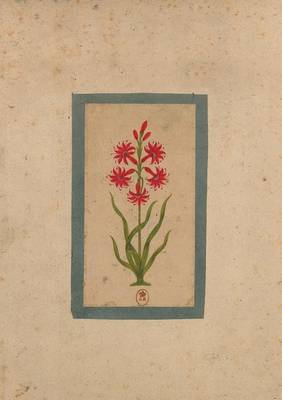 Carnet Blanc, Fleur 1, Miniature Indienne 18e Siecle