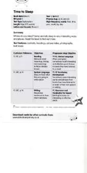 Bug Club Blue C (KS1) Time to Sleep Guided Reading Card