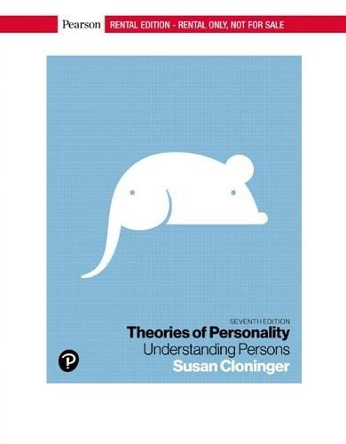 Theories of Personality: Understanding Persons