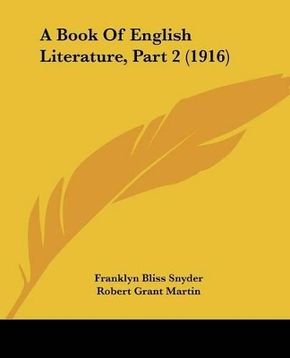 A Book Of English Literature, Part 2 (1916)