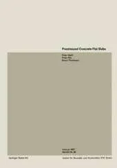 Prestressed Concrete Flat Slabs / Dalles Plates Precontraintes / Vorgespannte Flachdecke