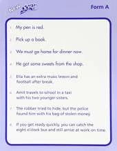 New Salford Sentence Reading Test: Test Cards A, B & C (Set of 3)