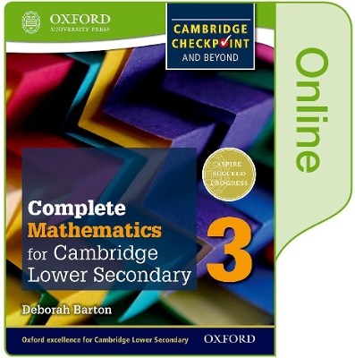 Complete Mathematics for Cambridge Lower Secondary Book 3: Online Student Book (First Edition)