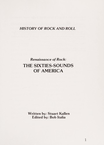 The Renaissance of Rock Sound of America: The 1960's