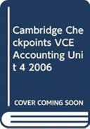 Cambridge Checkpoints VCE Accounting Unit 4 2006