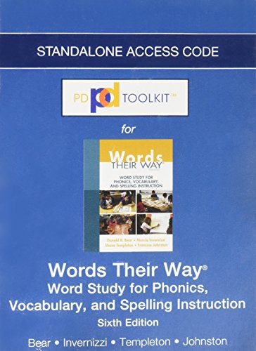 PDToolkit -- Standalone Access Card -- for Words Their Way: Word Study for Phonics, Vocabulary, and Spelling Instruction