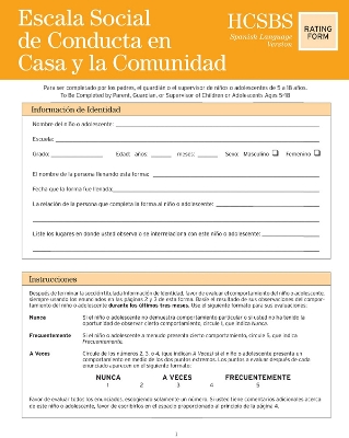 Home and Community Social Behavior Scales (HCSBS-2)  Rating Scales